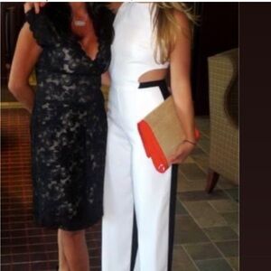 Mustard Seed Black and White Jumpsuit